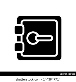 Safe box icon logo. security. flat design style. vector illustration. EPS 10