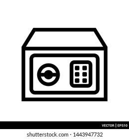 Safe box icon logo. security. flat design style. vector illustration. EPS 10