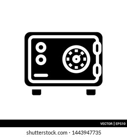 Safe box icon logo. security. flat design style. vector illustration. EPS 10
