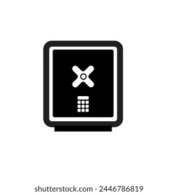 safe box icon on white background