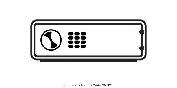 safe box icon on white background