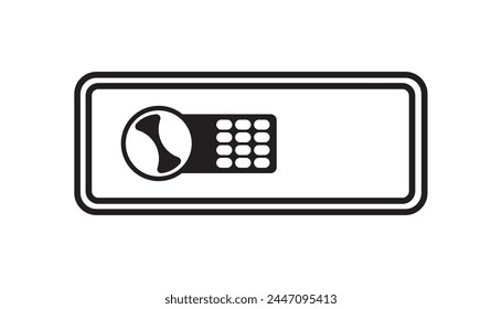 safe box icon on white background