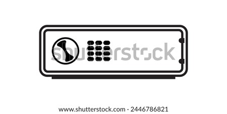 safe box icon on white background