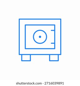 Vector de signo de icono de caja fuerte