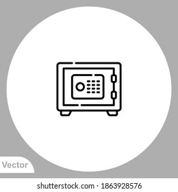 Safe box icon sign vector,Symbol, logo illustration for web and mobile
