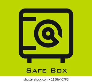 Safe box icon signs