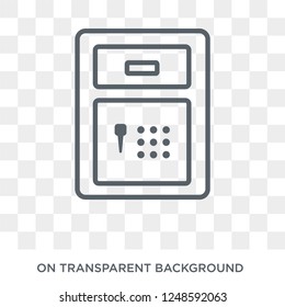 Safe box icon. Trendy flat vector Safe box icon on transparent background from Cryptocurrency economy and finance collection. High quality filled Safe box symbol use for web and mobile