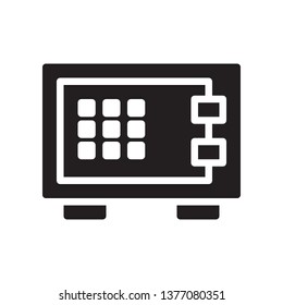 Safe box icon in trendy flat style design. Vector graphic illustration. Safe box icon for website design, logo, app, and ui. Vector file. Pixel perfect. EPS 10.