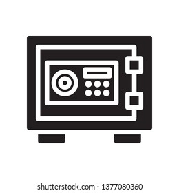 Safe box icon in trendy flat style design. Vector graphic illustration. Safe box icon for website design, logo, app, and ui. Vector file. Pixel perfect. EPS 10.