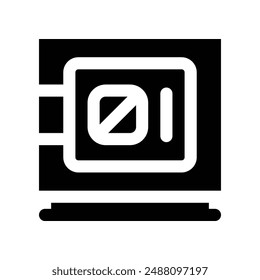safe box icon. vector glyph icon for your website, mobile, presentation, and logo design.