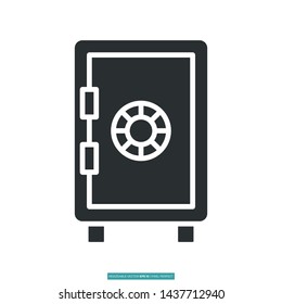 Safe Box Icon Vector Illustration Logo Template For Website Or Mobile App