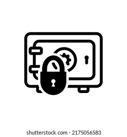 safe box icon vector illustration logo template for many purpose. Isolated on white background.