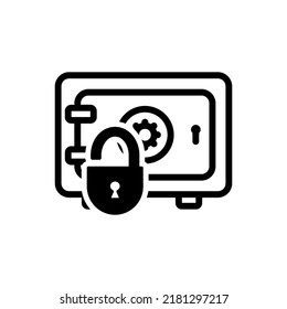 safe box icon vector illustration logo template for many purpose. Isolated on white background.