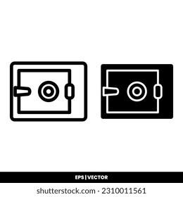 Safe box icon vector illustration logo template for many purpose. Isolated on white background.