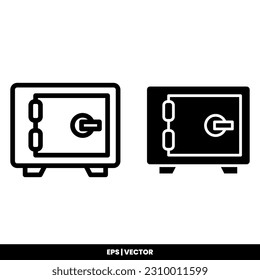 Safe box icon vector illustration logo template for many purpose. Isolated on white background.