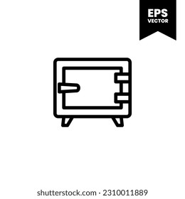 Plantilla de logotipo de ilustración de vector de icono de caja segura para muchos fines. Aislado sobre fondo blanco.