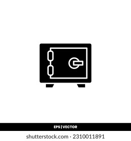 Safe box icon vector illustration logo template for many purpose. Isolated on white background.