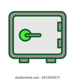Ilustración del vector de icono de caja segura