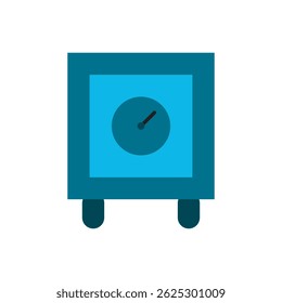 Ilustração do vetor do ícone da caixa de segurança. Finanças bancárias e ícone de negócios símbolo ilustração vetorial. 