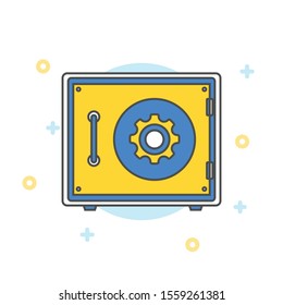 Safe box icon - vector security illustration