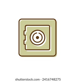 icono de caja segura - ilustración de seguridad vectorial - protección de riqueza - ahorro de dinero