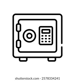 Safe Box icon vector stock illustration