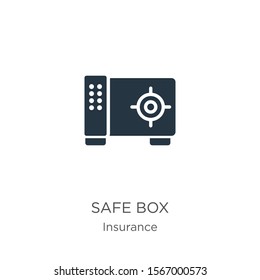 Safe box icon vector. Trendy flat safe box icon from insurance collection isolated on white background. Vector illustration can be used for web and mobile graphic design, logo, eps10