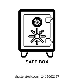 Safe box icon.Vault safe box icon isolated on background vector illustration.