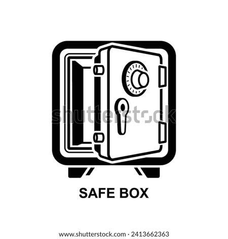 Safe box icon.Vault safe box icon isolated on background vector illustration.