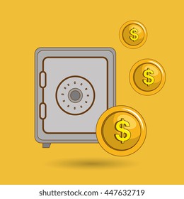safe box isolated icon design, vector illustration  graphic 