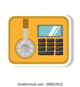 safe box isolated icon vector illustration design