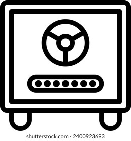 safe box line icon illustration vector