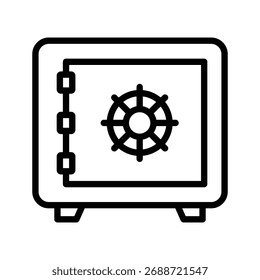 Safe-Box-Liniensymbol , Vektor, Pixel perfekt, Illustratordatei 