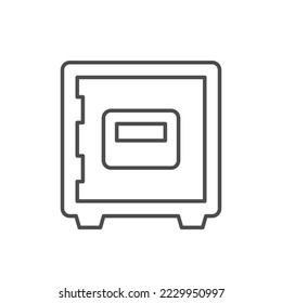 Safe box line outline icon