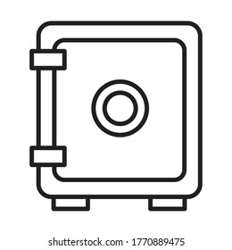 safe box line style icon vector illustration design