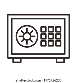 Vektorgrafik-Vektorgrafik-Design der Safe-Box-Linie