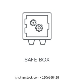 Safe box linear icon. Safe box concept stroke symbol design. Thin graphic elements vector illustration, outline pattern on a white background, eps 10.