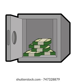 safe box with money