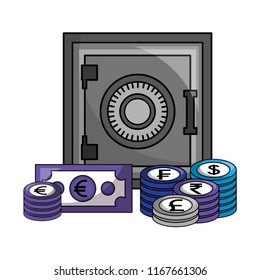 safe box money banknote coins currency