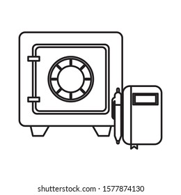 safe box money isolated icon vector illustration design