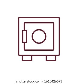 safe box service isolated icon vector illustration design