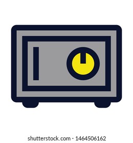 Safe Box. Simple Vector Color Icon.