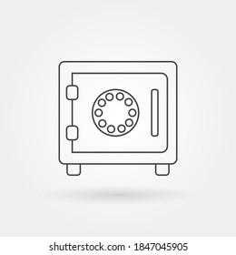 safe box stack single isolated icon with modern line or outline style