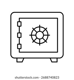 Safe Box thinline icon , vector, pixel perfect, illustrator file 