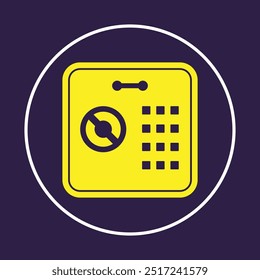 Safe box trendy icon rich abstract vector illustration colorful artwork lovely design.eps