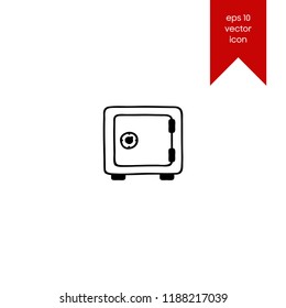 Safe box vector icon