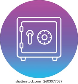 Safe Box vector icon. Can be used for printing, mobile and web applications.