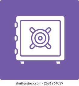 Icono de Vector de caja fuerte. Se puede utilizar para aplicaciones de impresión, móviles y de Web.