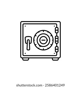 safe box vector icon. home appliance icon line style. perfect use for logo, presentation, website, and more. modern icon design outline style