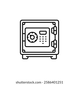 safe box vector icon. home appliance icon line style. perfect use for logo, presentation, website, and more. modern icon design outline style